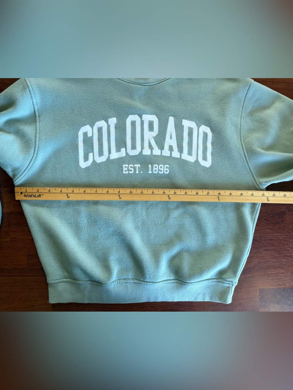 Altar’d StateColorado Graphic Crewneck Sweatshirt in Sage Green - Picture 3 of 7